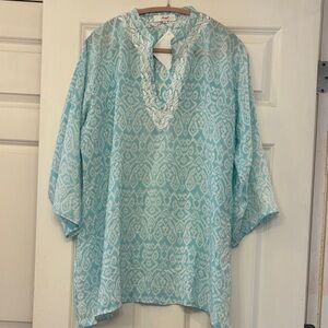 NWT 100% SILK IKAT KURTA